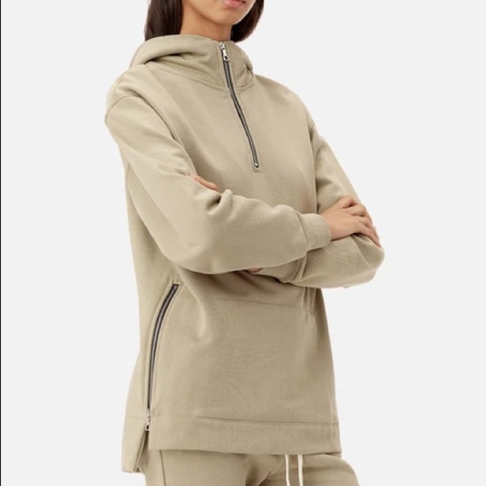 JOHN ELLIOT HALF ZIP HOODED VILLAIN/ SAND
